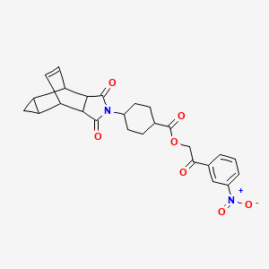 2-(3-nitrophenyl)-2-oxoethyl 4-(1,3-dioxooctahydro-4,6-ethenocyclopropa[f]isoindol-2(1H)-yl)cyclohexanecarboxylate