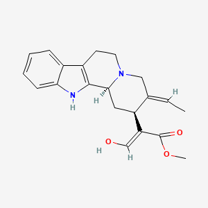 molecular formula C21H24N2O3 B1246891 [(16E,19E)-17-hydroxy-16-methoxycarbonyl-16,19-didehydro-corynane 