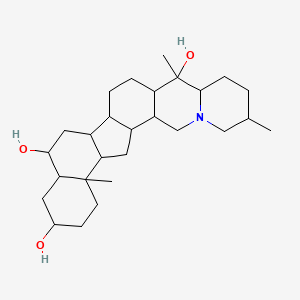 molecular formula C27H45NO3 B12468917 6,10,23-Trimethyl-4-azahexacyclo[12.11.0.02,11.04,9.015,24.018,23]pentacosane-10,17,20-triol 