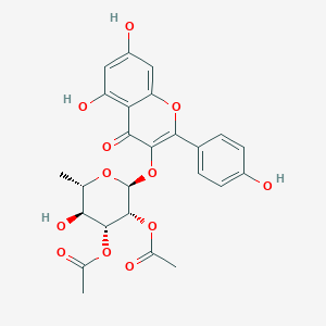 molecular formula C25H24O12 B1246892 山柰酚-3-O-(2,3-二-O-乙酰-α-L-鼠李糖吡喃苷) 