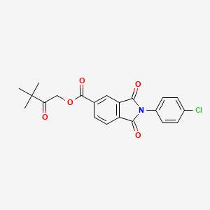 3,3-dimethyl-2-oxobutyl 2-(4-chlorophenyl)-1,3-dioxo-2,3-dihydro-1H-isoindole-5-carboxylate