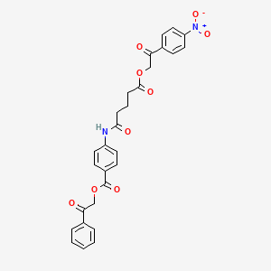 2-Oxo-2-phenylethyl 4-({5-[2-(4-nitrophenyl)-2-oxoethoxy]-5-oxopentanoyl}amino)benzoate