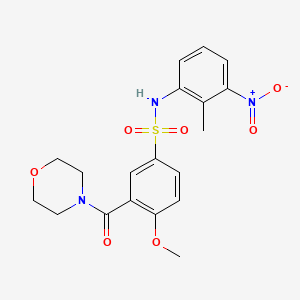 4-methoxy-N-(2-methyl-3-nitrophenyl)-3-(morpholin-4-ylcarbonyl)benzenesulfonamide