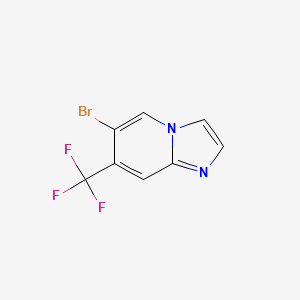 molecular formula C8H4BrF3N2 B12468959 6-Bromo-7-(trifluoromethyl)imidazo[1,2-a]pyridine 