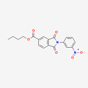 molecular formula C19H16N2O6 B12468960 Butyl 2-(3-nitrophenyl)-1,3-dioxoisoindole-5-carboxylate 