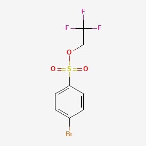 molecular formula C8H6BrF3O3S B12468986 2,2,2-Trifluoroethyl 4-bromobenzenesulfonate 