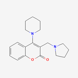 molecular formula C19H24N2O2 B12468997 4-Piperidin-1-yl-3-pyrrolidin-1-ylmethyl-chromen-2-one 