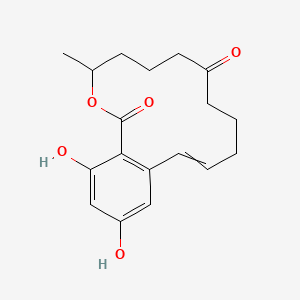 14,16-Dihydroxy-3-methyl-3,4,5,6,9,10-hexahydro-1H-2-benzoxacyclotetradecine-1,7(8H)-dione