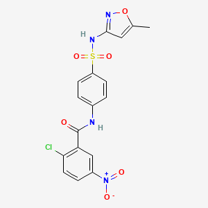 2-chloro-N-{4-[(5-methyl-1,2-oxazol-3-yl)sulfamoyl]phenyl}-5-nitrobenzamide