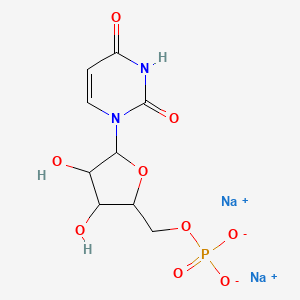 molecular formula C9H11N2Na2O9P B12469076 [5-(2,4-Dioxo(1,3-dihydropyrimidinyl))-3,4-dihydroxyoxolan-2-yl]methyl dihydro gen phosphate, sodium salt, sodium salt 