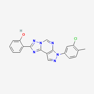 2-[7-(3-chloro-4-methylphenyl)-7H-pyrazolo[4,3-e][1,2,4]triazolo[1,5-c]pyrimidin-2-yl]phenol