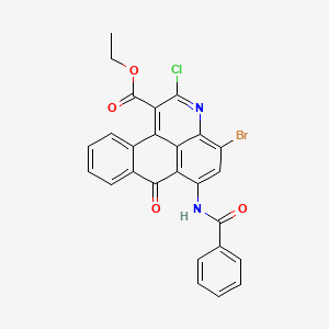 ethyl 4-bromo-2-chloro-7-oxo-6-[(phenylcarbonyl)amino]-7H-naphtho[1,2,3-de]quinoline-1-carboxylate