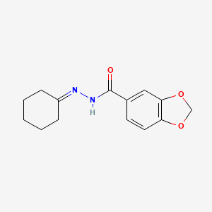 molecular formula C14H16N2O3 B12469102 N'-cyclohexylidene-1,3-benzodioxole-5-carbohydrazide 