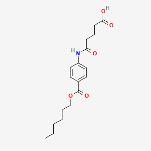 5-({4-[(Hexyloxy)carbonyl]phenyl}amino)-5-oxopentanoic acid