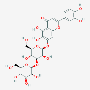 molecular formula C27H30O17 B1246917 6-羟基木犀草素 7-O-层状二糖苷 