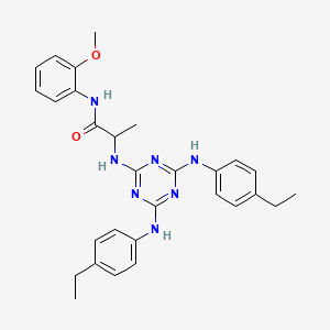 N~2~-{4,6-bis[(4-ethylphenyl)amino]-1,3,5-triazin-2-yl}-N-(2-methoxyphenyl)alaninamide