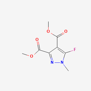 molecular formula C8H9FN2O4 B12469230 dimethyl 5-fluoro-1-methyl-1H-pyrazole-3,4-dicarboxylate 