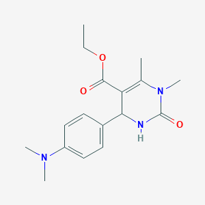 molecular formula C17H23N3O3 B12469255 Ethyl 4-[4-(dimethylamino)phenyl]-1,6-dimethyl-2-oxo-1,2,3,4-tetrahydropyrimidine-5-carboxylate 