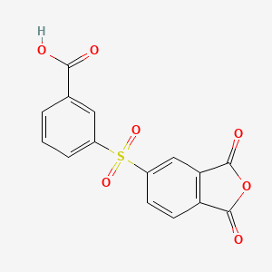 molecular formula C15H8O7S B12469269 3-[(1,3-Dioxo-1,3-dihydro-2-benzofuran-5-yl)sulfonyl]benzoic acid 