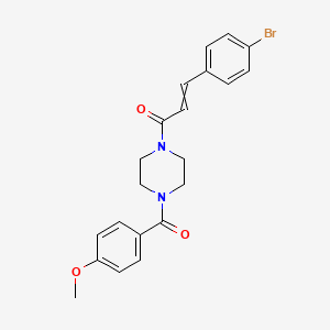 (2E)-3-(4-bromophenyl)-1-[4-(4-methoxybenzoyl)piperazin-1-yl]prop-2-en-1-one