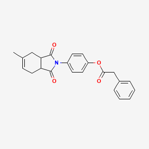 4-(5-methyl-1,3-dioxo-1,3,3a,4,7,7a-hexahydro-2H-isoindol-2-yl)phenyl phenylacetate