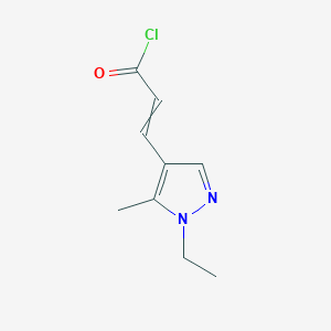 (2E)-3-(1-ethyl-5-methylpyrazol-4-yl)prop-2-enoyl chloride