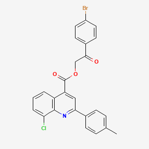 2-(4-Bromophenyl)-2-oxoethyl 8-chloro-2-(4-methylphenyl)quinoline-4-carboxylate