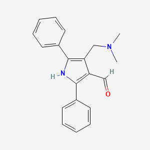 molecular formula C20H20N2O B12469337 4-[(dimethylamino)methyl]-2,5-diphenyl-1H-pyrrole-3-carbaldehyde 