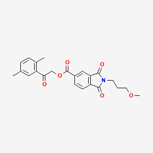 2-(2,5-dimethylphenyl)-2-oxoethyl 2-(3-methoxypropyl)-1,3-dioxo-2,3-dihydro-1H-isoindole-5-carboxylate