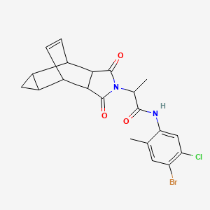 N-(4-bromo-5-chloro-2-methylphenyl)-2-(1,3-dioxooctahydro-4,6-ethenocyclopropa[f]isoindol-2(1H)-yl)propanamide