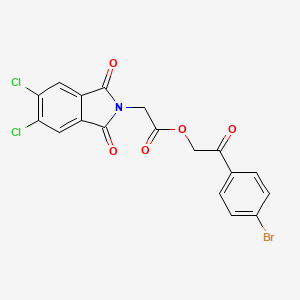 2-(4-bromophenyl)-2-oxoethyl (5,6-dichloro-1,3-dioxo-1,3-dihydro-2H-isoindol-2-yl)acetate