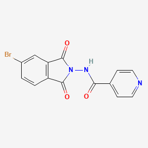 N-(5-bromo-1,3-dioxoisoindol-2-yl)pyridine-4-carboxamide