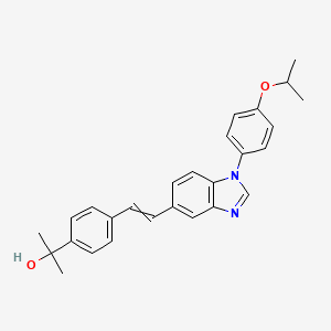 2-{4-[(1Z)-2-[1-(4-isopropoxyphenyl)-1,3-benzodiazol-5-yl]ethenyl]phenyl}propan-2-ol