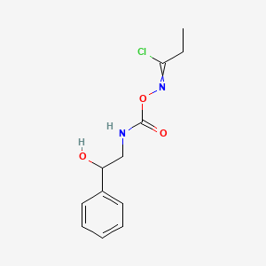 N-{[(2-hydroxy-2-phenylethyl)carbamoyl]oxy}propanimidoyl chloride