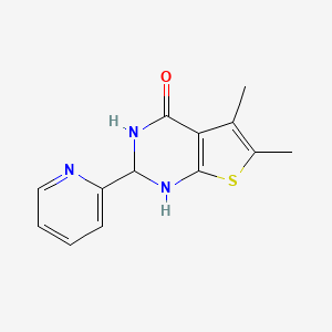 5,6-dimethyl-2-(pyridin-2-yl)-2,3-dihydrothieno[2,3-d]pyrimidin-4(1H)-one