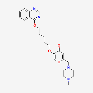 5-(5-(Quinazolin-4-yloxy)pentyloxy)-2-((4-methylpiperazin-1-yl)methyl)-4H-pyran-4-one