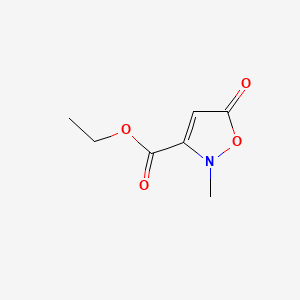 molecular formula C7H9NO4 B12469424 Ethyl 2-methyl-5-oxo-2,5-dihydro-1,2-oxazole-3-carboxylate 