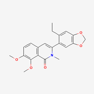 molecular formula C21H21NO5 B1246946 3-(6-Ethylbenzo[1,3]dioxol-5-yl)-7,8-dimethoxy-2-methyl-2h-isoquinolin-1-one 