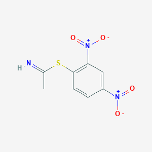 molecular formula C8H7N3O4S B12469461 2,4-Dinitrophenyl ethanimidothioate 