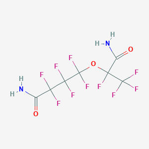 molecular formula C7H4F10N2O3 B12469491 4-(1-Carbamoyl-1,2,2,2-tetrafluoroethoxy)-2,2,3,3,4,4-hexafluorobutanamide 