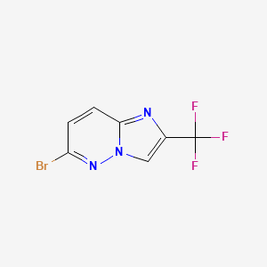 molecular formula C7H3BrF3N3 B12469550 6-Bromo-2-(trifluoromethyl)imidazo[1,2-B]pyridazine 