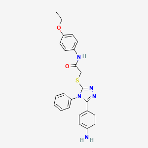 2-{[5-(4-aminophenyl)-4-phenyl-4H-1,2,4-triazol-3-yl]sulfanyl}-N-(4-ethoxyphenyl)acetamide