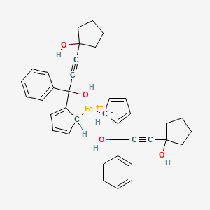 1,1'-Bis[1-hydroxy-3-(1-hydroxycyclopentyl)-1-phenylprop-2-yn-1-yl]ferrocene