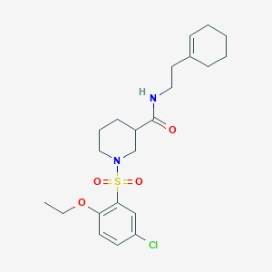 1-[(5-chloro-2-ethoxyphenyl)sulfonyl]-N-[2-(cyclohex-1-en-1-yl)ethyl]piperidine-3-carboxamide