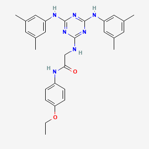 N~2~-{4,6-bis[(3,5-dimethylphenyl)amino]-1,3,5-triazin-2-yl}-N-(4-ethoxyphenyl)glycinamide