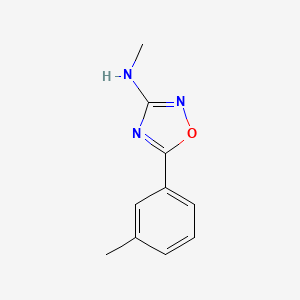 molecular formula C10H11N3O B12469683 N-methyl-5-(3-methylphenyl)-1,2,4-oxadiazol-3-amine 