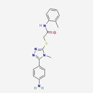 2-{[5-(4-aminophenyl)-4-methyl-4H-1,2,4-triazol-3-yl]sulfanyl}-N-(2-methylphenyl)acetamide