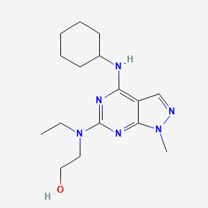 2-{[4-(cyclohexylamino)-1-methyl-1H-pyrazolo[3,4-d]pyrimidin-6-yl](ethyl)amino}ethanol