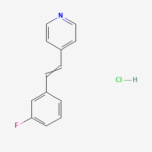 4-[(1E)-2-(3-fluorophenyl)ethenyl]pyridine hydrochloride