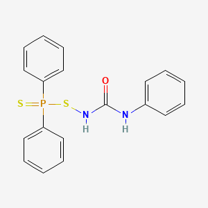 molecular formula C19H17N2OPS2 B12469767 1-[(Diphenylphosphorothioyl)sulfanyl]-3-phenylurea 